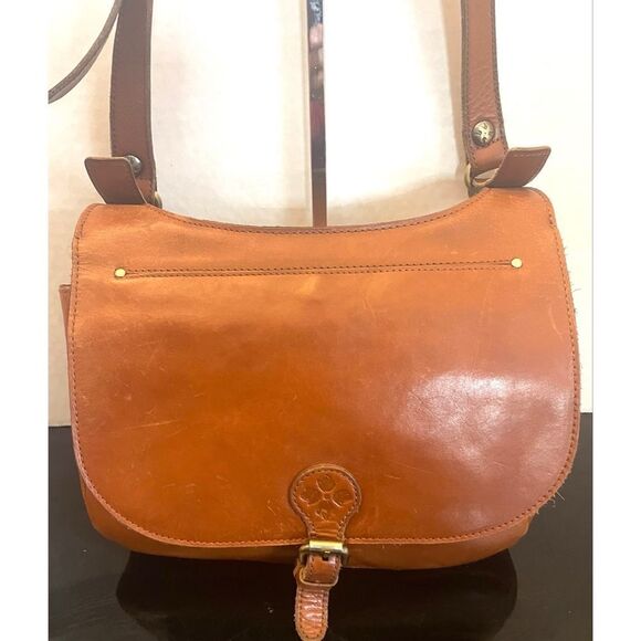 Patricia Nash Saddle Crossbody Leather Bag  London Heritage Collection Brown - Picture 4 of 15